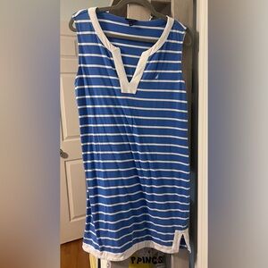 Women’s summer dress. Blue striped. Nautica